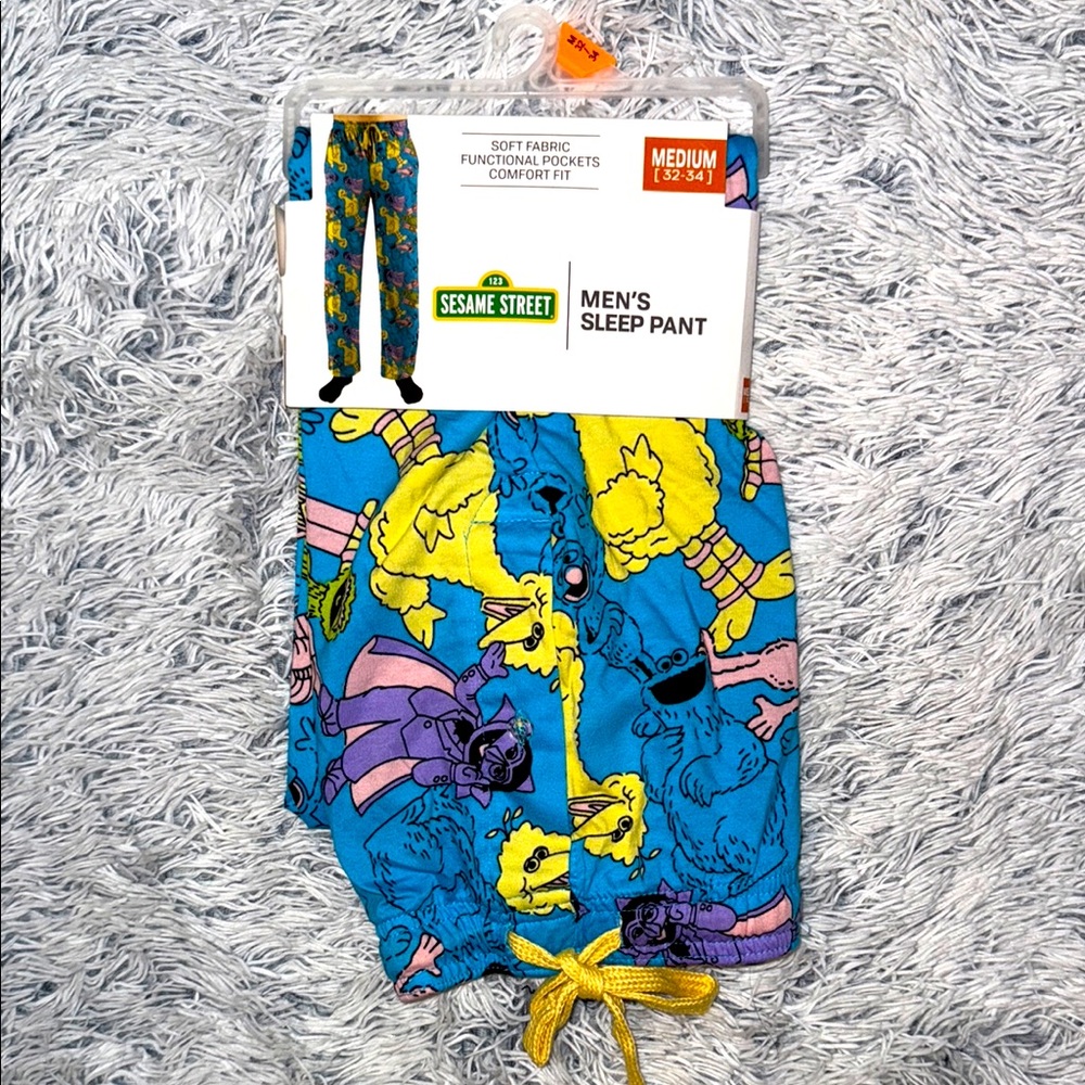 Sesame Street Blue MEN Pajamas Pants